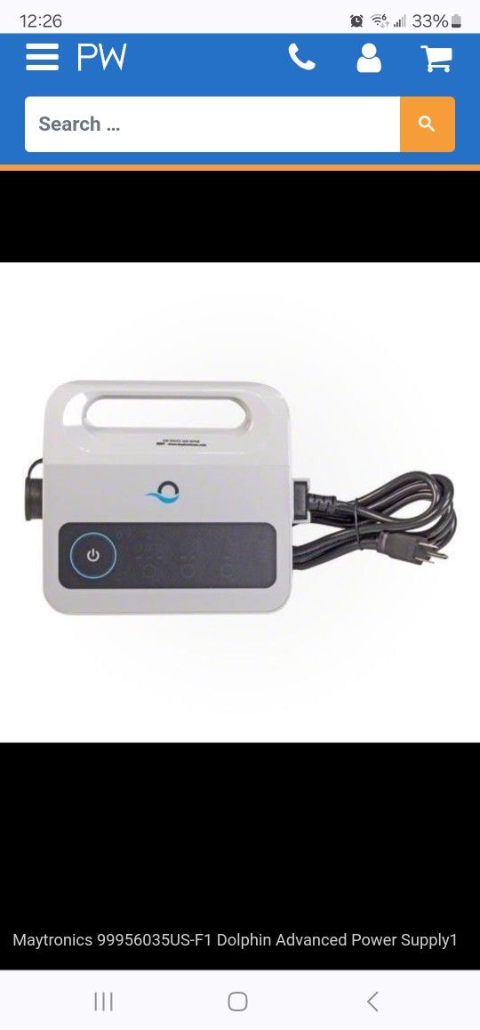 Dolphin Maytronics IP54 Advanced 115 Swimming Pool Power Supply (contact info removed)5US-F1