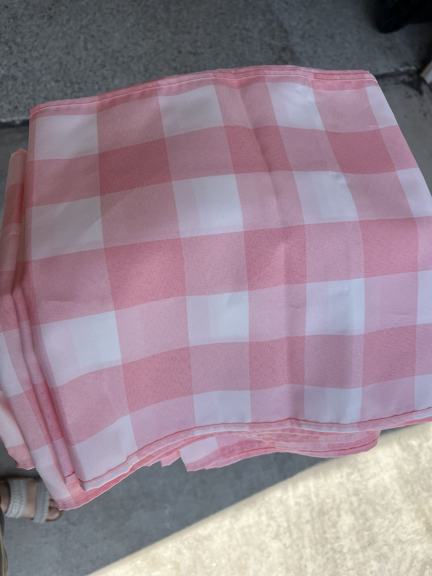 12 Gingham Table Runners Western Rodeo Farm Pink And White