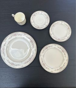Vintage Noritake Shenandoah Bone China Dinnerware Set (5 Pieces)
