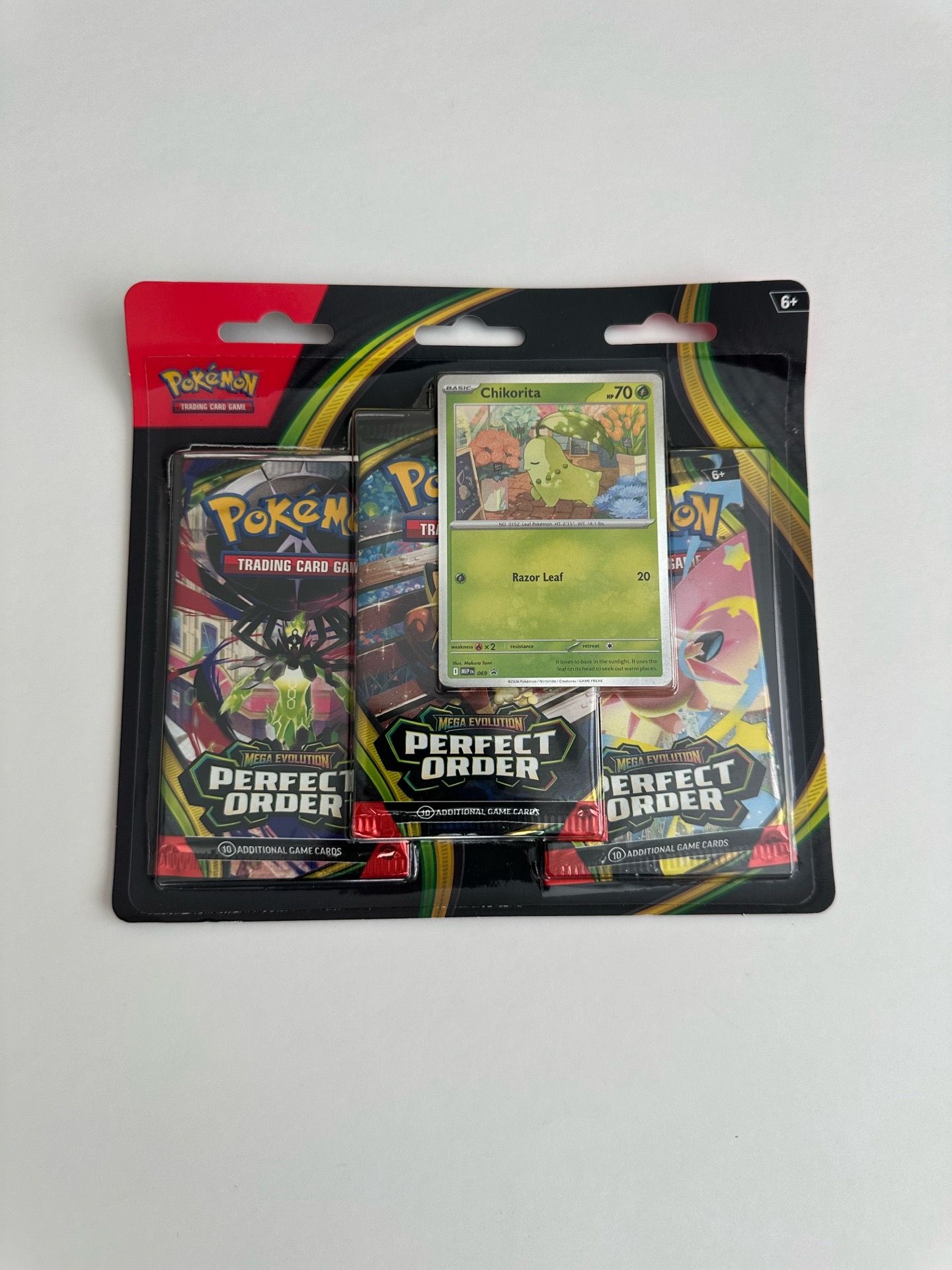 Pokemon TCG Perfect Order 3 Pack Blister Chikorita