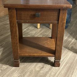 Wooden Table , Small , Night Stand , One Piece 