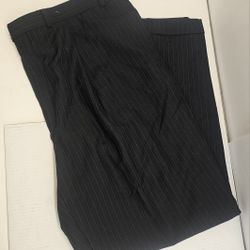 Calvin Klein Men’s Black Striped Dress Trousers Pants Size 40x32 Classic Fit