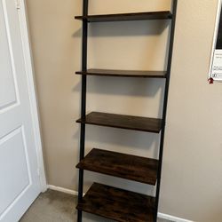 Angled Wall Ladder Shelf