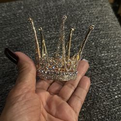 Gold With Clear Stone Crown For Bear Or Quince Doll
