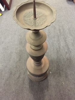 2 feet tall copper color candle holder