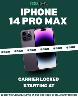 iPhone 14 Pro Max Carrier locked -Deep purple