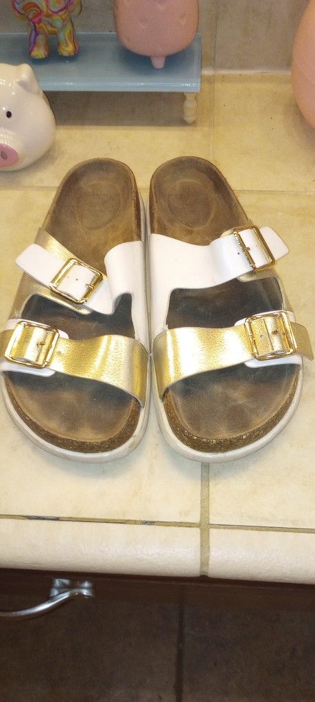 Gold And White Birkenstock Dupes