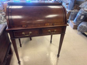 Vintage Mahogany Roll Top Secretary Desk (Heckman)