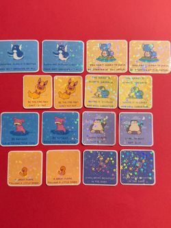Holographic Pokémon Motivational Sticker Set