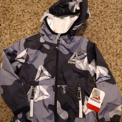 (2) Boys Reebok Windbreaker Jackets Size 2t