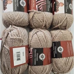 6pc Yarn Taupe Color NW Lake Mead And Rainbow 89108