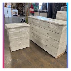 Dresser set/ Eight drawers dresser and nightstand