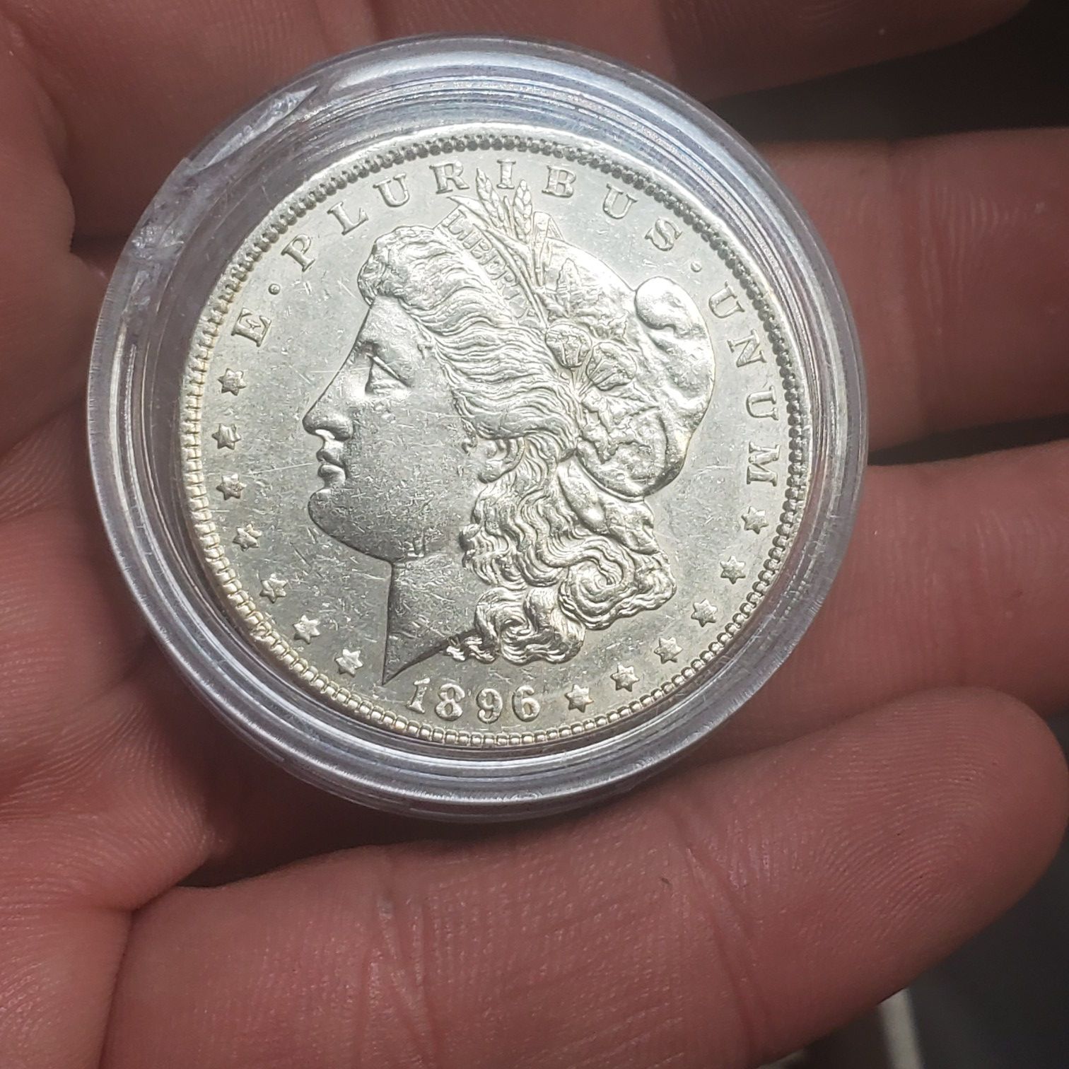 1896 P Silver Morgan Dollar BU + gorgeous coin