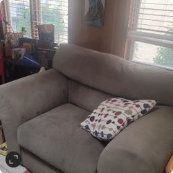 Beautiful Oversized Grey Cloth Chair. Super Soft.