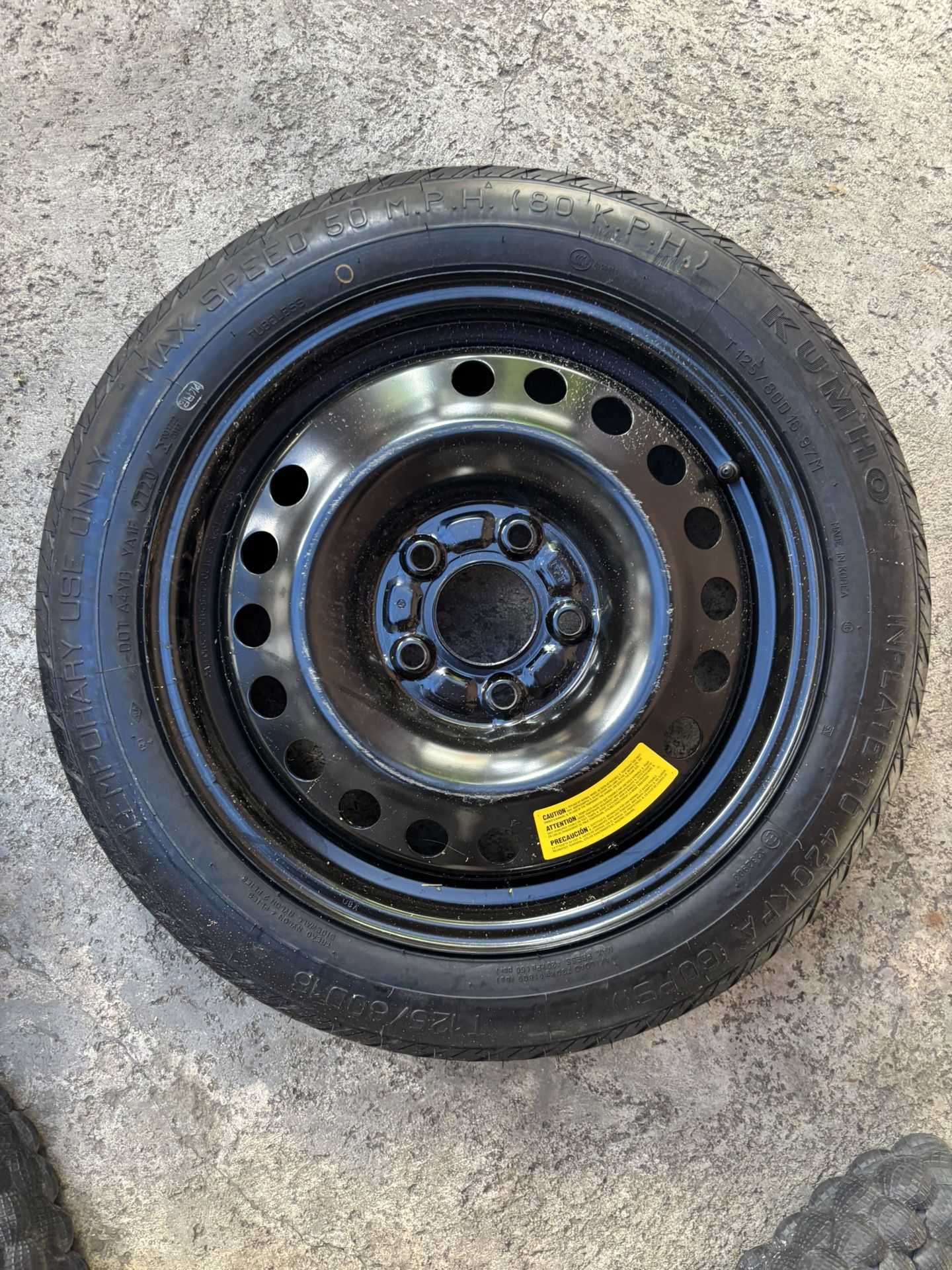 Kia K5 Spare Tire With Jack