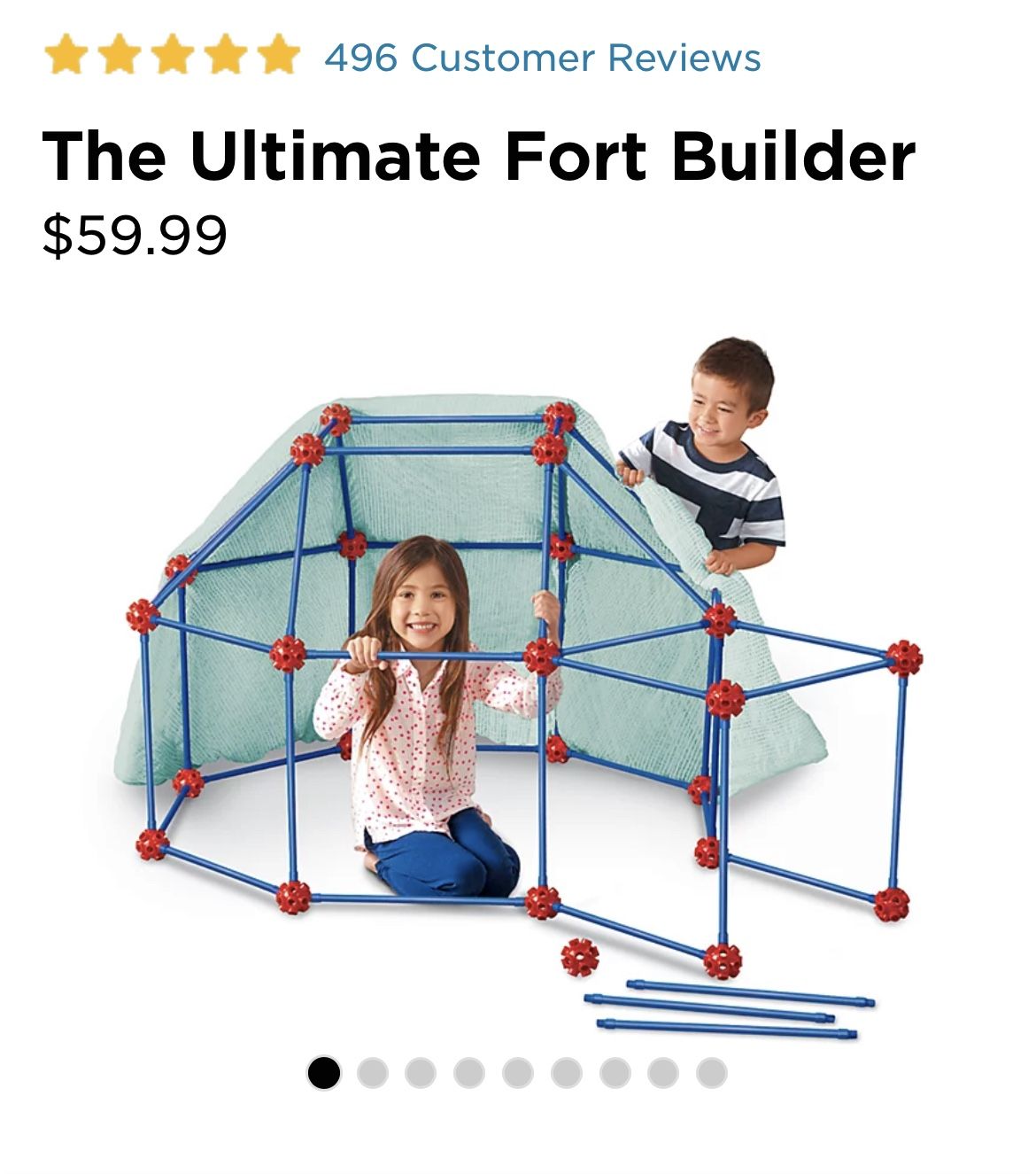Lakeshore Learning The Ultimate Fort Builder. 45 Poles 24 Connectors. Excellent Used Condition.