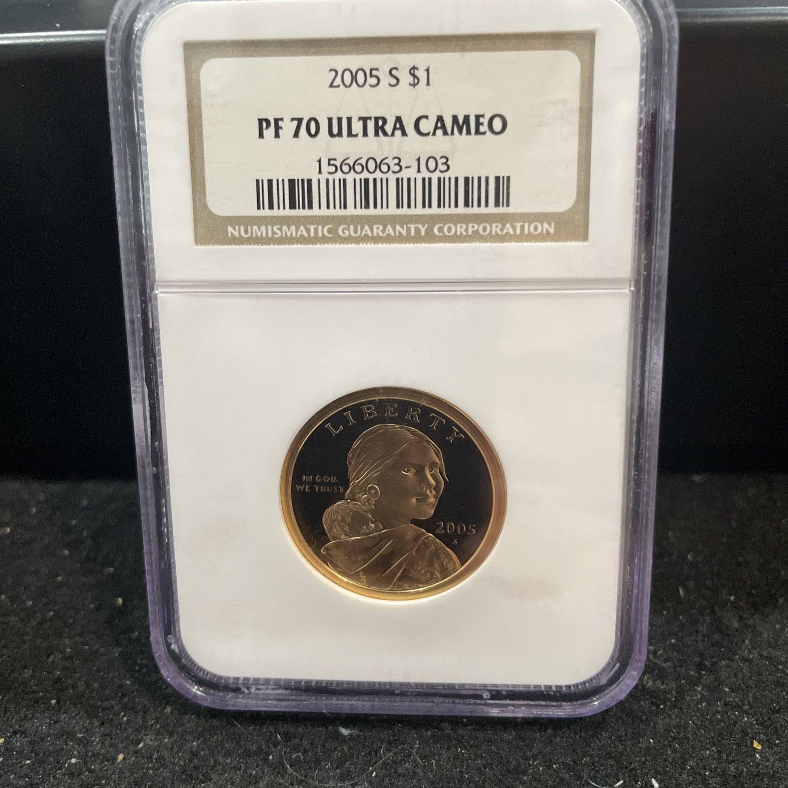 2005 S Gem Proof Perfect Graded Native American Dollar Graded At PR70 H-14