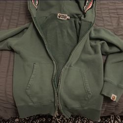 Bape Green Zip Up