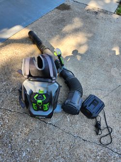 Ego back pack blower with battery and charger