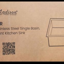 Swiss Madison Undermount Single Basin - Stainless steel & faucet