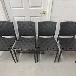 4 Matching Black Chairs 