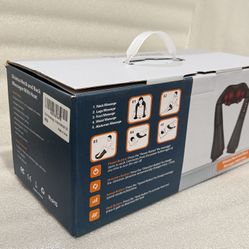 Brand New Neck Massager Back Massage with Heat,Shiatsu Shoulder Massager for Neck,Back,Shoulder,Foot and Leg Muscle Relax,Electric Deep Tissue 3D Knea