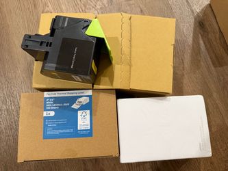 Yellow Toner Cartridge & Thermal Shipping Labels Bundle