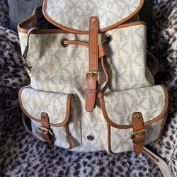 Michael Kors Jet Set Signature Leather Backpack 