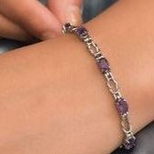 Amethyst Line Bracelet