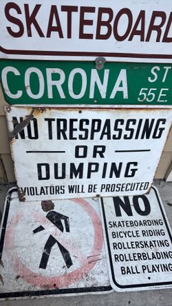Vintage porcelain sign