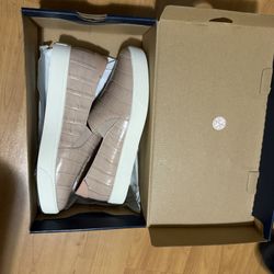 Cole Haan Grandpro Spectator 2.0 Croc Print Mahogany Rose Slip On Sneaker