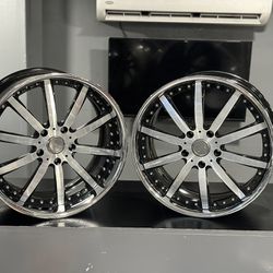 20” Vellano 3 Pc Wheels Forged Used For Porshe