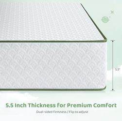 Crib Mattress, 2-in-1 Dual Firmness Mattress for Infant & Toddler, Cooling Breathable Cover