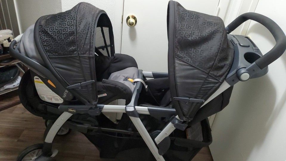 Double Stroller  W/ Carseat 