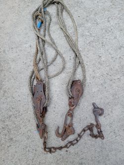 Vintage Block And Tackle Fencing Stretcher 