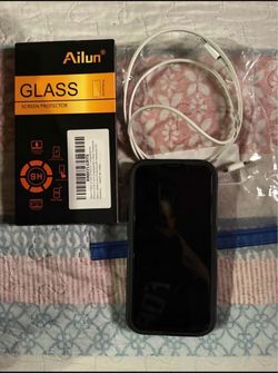 iPhone 13 in Black Case with Accessories