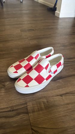 Red Checkered Slip On Vans