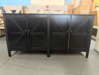 Black Farmhouse Style Sideboard Buffet Cabinet,$80
