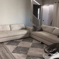 Living Spaces (2) Down Sofas PERFECT CONDITION 