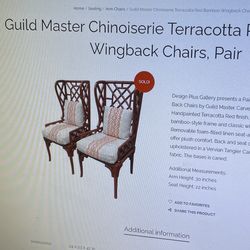 Guildmaster Faux Wingback Chairs