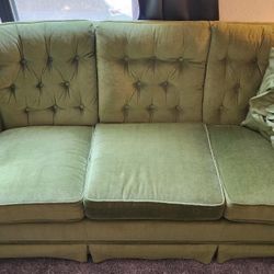 Ethan Allen Green Vintage Couch