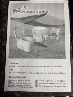 Brand New Best Choice Products 5-Gallon Portable Toilet – Ready for Your Next Trip!