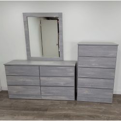 Dresser whit mirror and chest - Cómoda con espejo y Gavetero