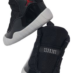 Air Jordan 11 Crib Bootie Black Red White Baby Sneakers Size 2C Kids Shoes Boys Girls
