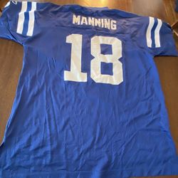 Vintage Indianapolis Colts Jersey Mens Extra Large XL Blue Reebok #18 Peyton Manning
