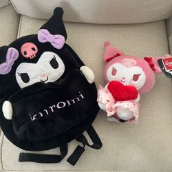 Kuromi Doll & Super Plush Backpack