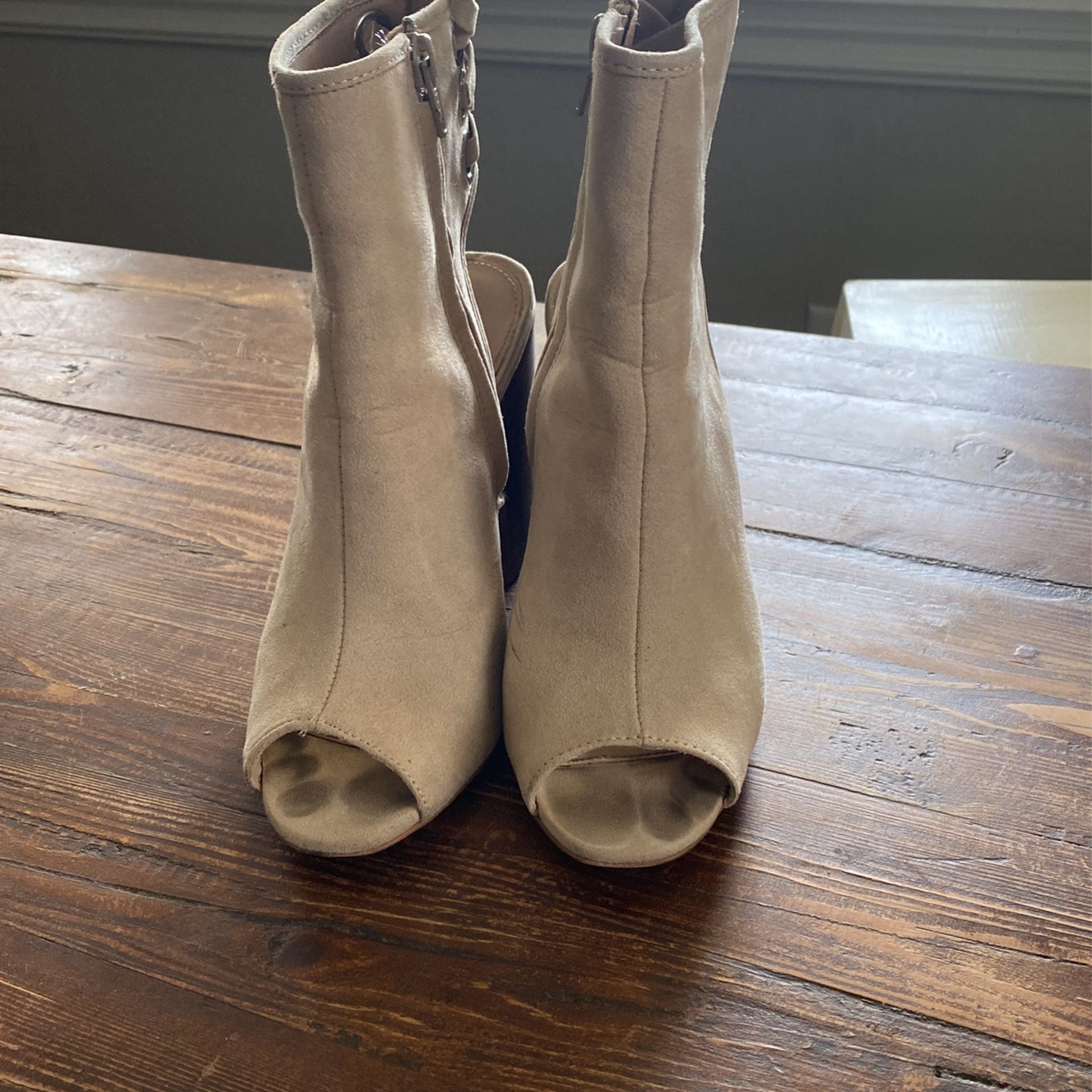 Aldo Justina Cream Open Toe Boot