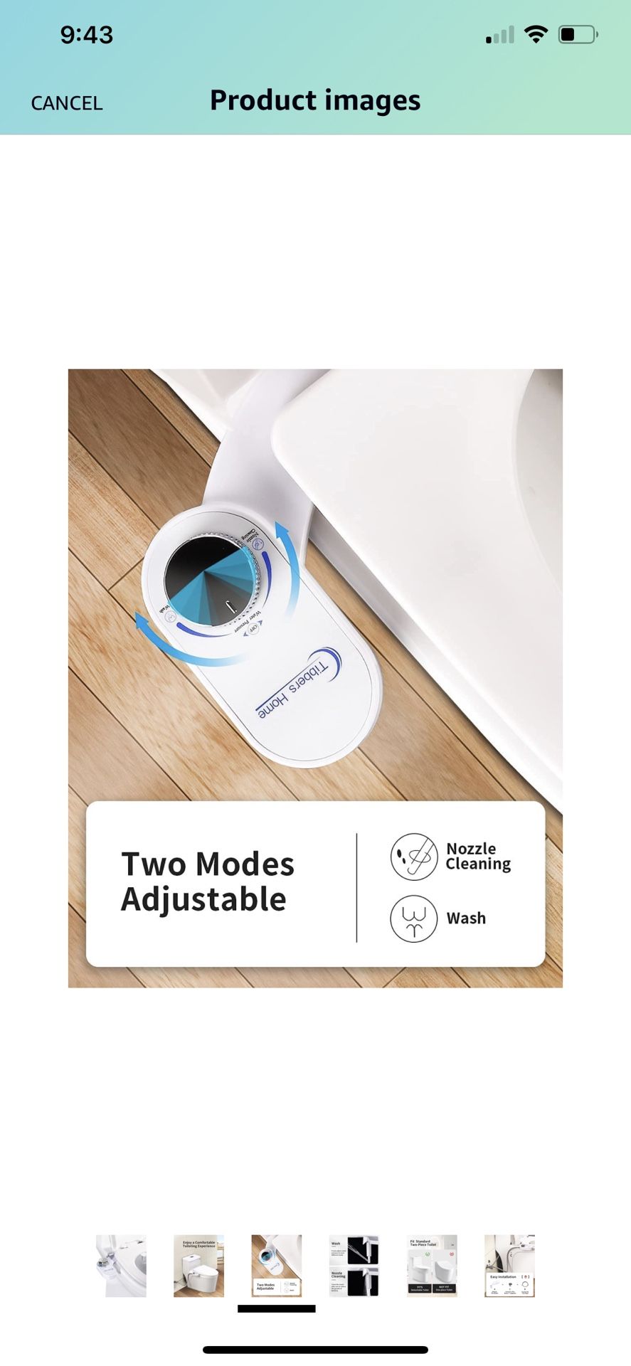 Bidet, Tibbers Home Self-Cleaning Nozzle and No-Electric Bidet Toilet Attachment, Fresh Water Sprayer, Easy to Install