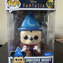 VAULTED EXCLUSIVE JUMBO Sorcerer Mickey Mouse Funko Pop #993 Disney Fantasia