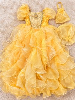 Beautiful Yellow Princess Belle Dress Costume